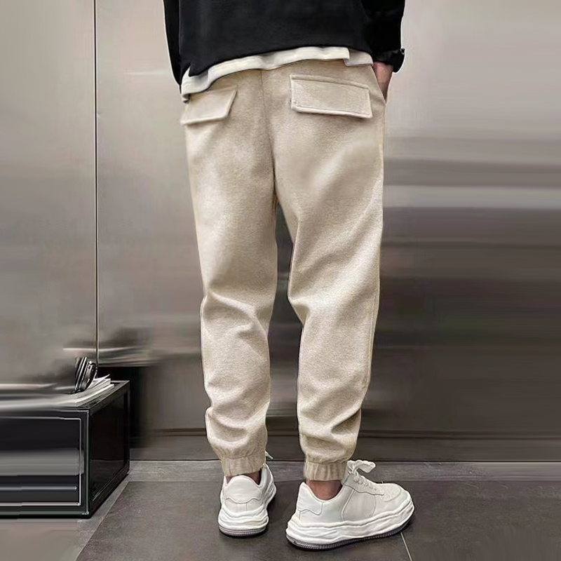 Pantalones Jogger Hombre Algodón Cálido Ajuste Moderno