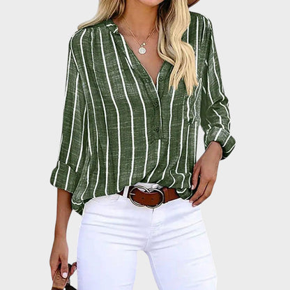 Blusa Mujer Artesanal con Rayas Ajuste Regular