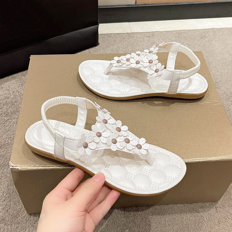 Sandalias Mujer Ortopédicas Detalle Floral Suela Anatómica