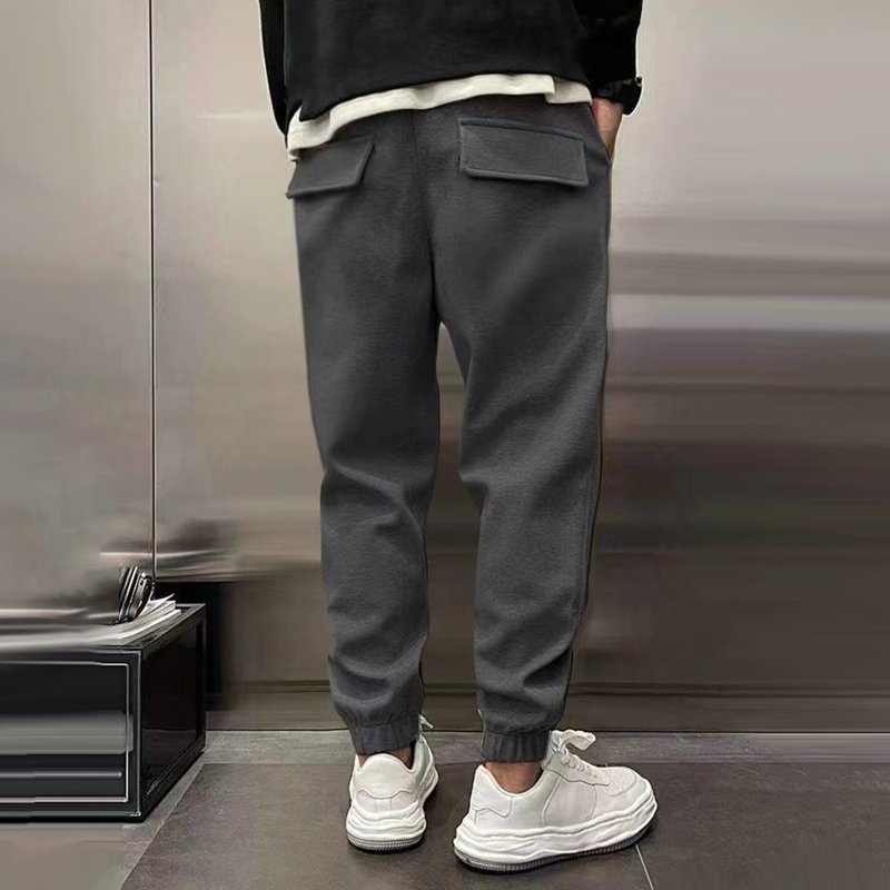 Pantalones Jogger Hombre Algodón Cálido Ajuste Moderno