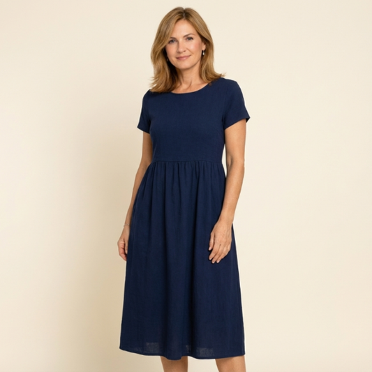 Vestido midi mujer fluido elegante atemporal - Mavetta