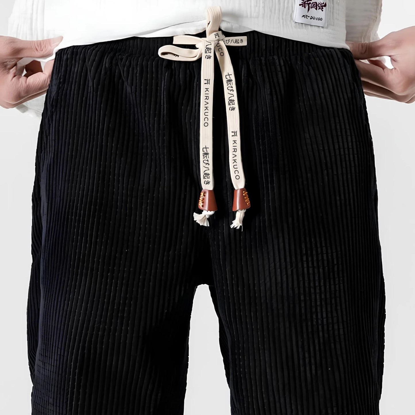 Pantalones Hombre de Pana Textura Acanalada Ajuste Cómodo