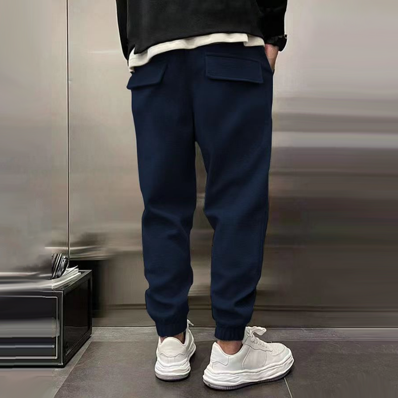 Pantalones Jogger Hombre Algodón Cálido Ajuste Moderno