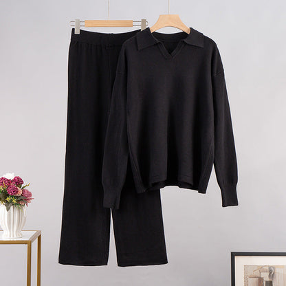 Conjunto Mujer de Pantalón y Jersey de Punto Suave
