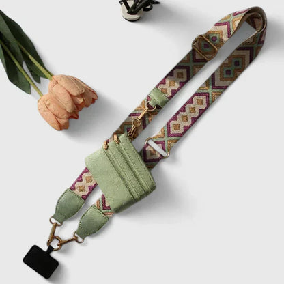 Bolso Bandolera Mujer con Porta Teléfono Diseño Refinado