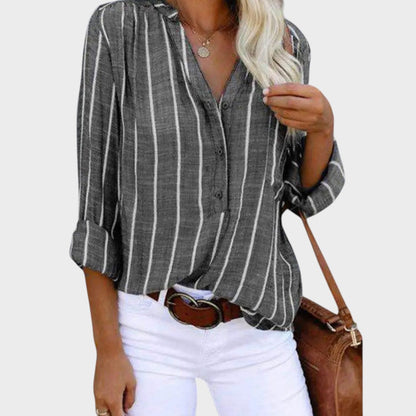 Blusa Mujer Artesanal con Rayas Ajuste Regular