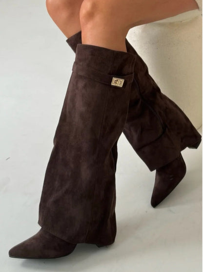 Botas mujer de piel suave y diseño cómodo cierre lateral