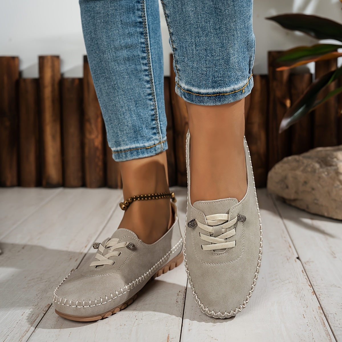 Mocasines Mujer Flexibles Antideslizantes Uso Diario Casual