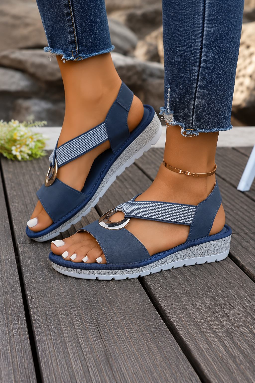 Sandalias Mujer Cuña Comodas Verano