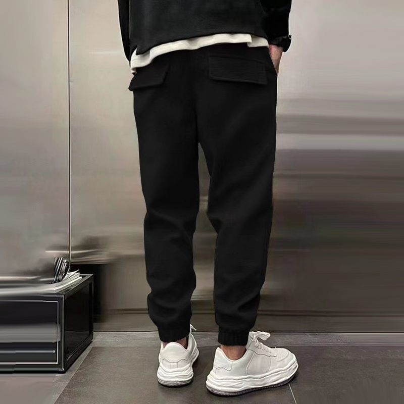 Pantalones Jogger Hombre Algodón Cálido Ajuste Moderno