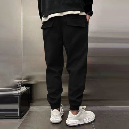 Pantalones Jogger Hombre Algodón Cálido Ajuste Moderno