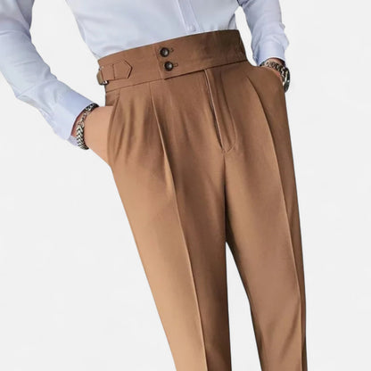 Pantalones Hombre Elegantes Estilo Inglés Ajuste Fino