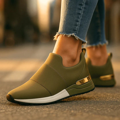 Zapatillas Mujer Deportivas Sin Cordones Suela Goma Forro Algodón