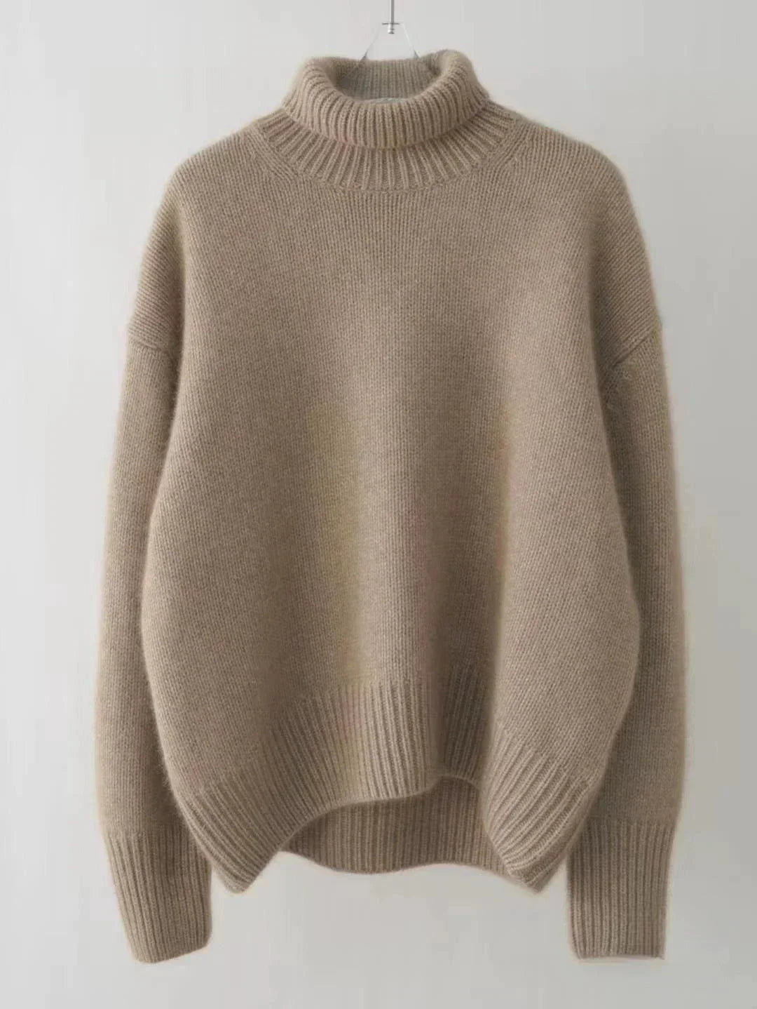 Jersey Mujer de Cachemir Cuello Alto Corte Atemporal