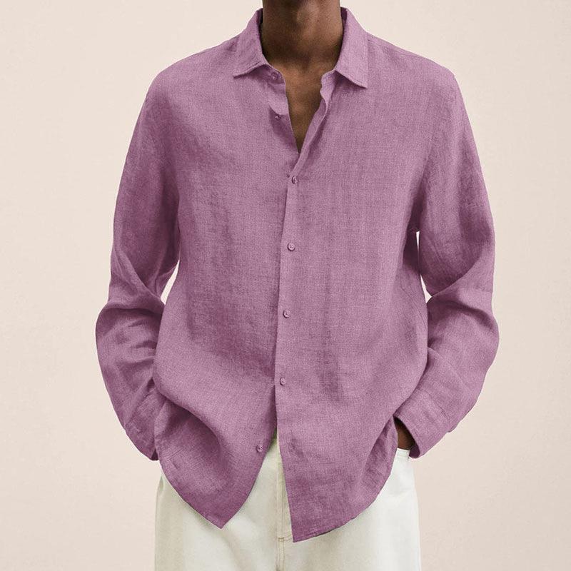 Camisa Hombre Algodón Manga Larga Corte Clásico