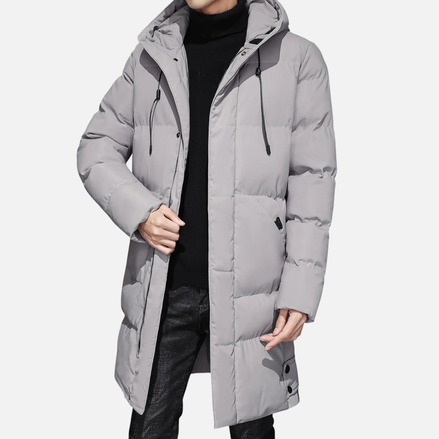 Chaqueta Hombre Acolchada Larga Invierno con Capucha - Mavetta