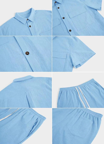 Conjunto Veraniego Hombre Camiseta Algodón y Pantalón Corto