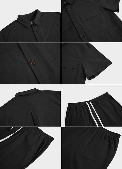 Conjunto Veraniego Hombre Camiseta Algodón y Pantalón Corto