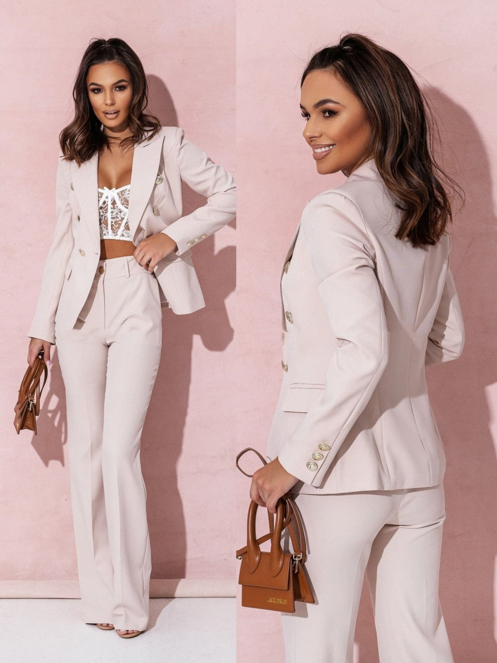 Blazer Mujer Moderno Ajuste Slim Verano