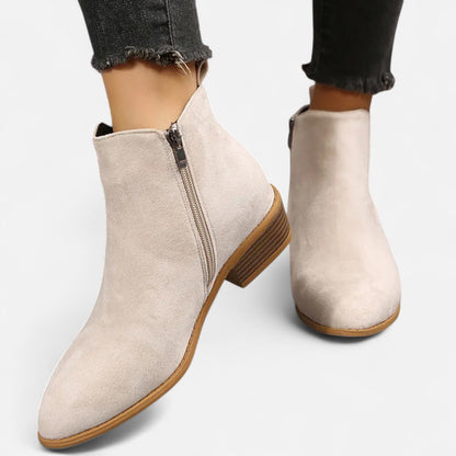 Botines Chelsea Mujer de Gamuza Tacón Medio