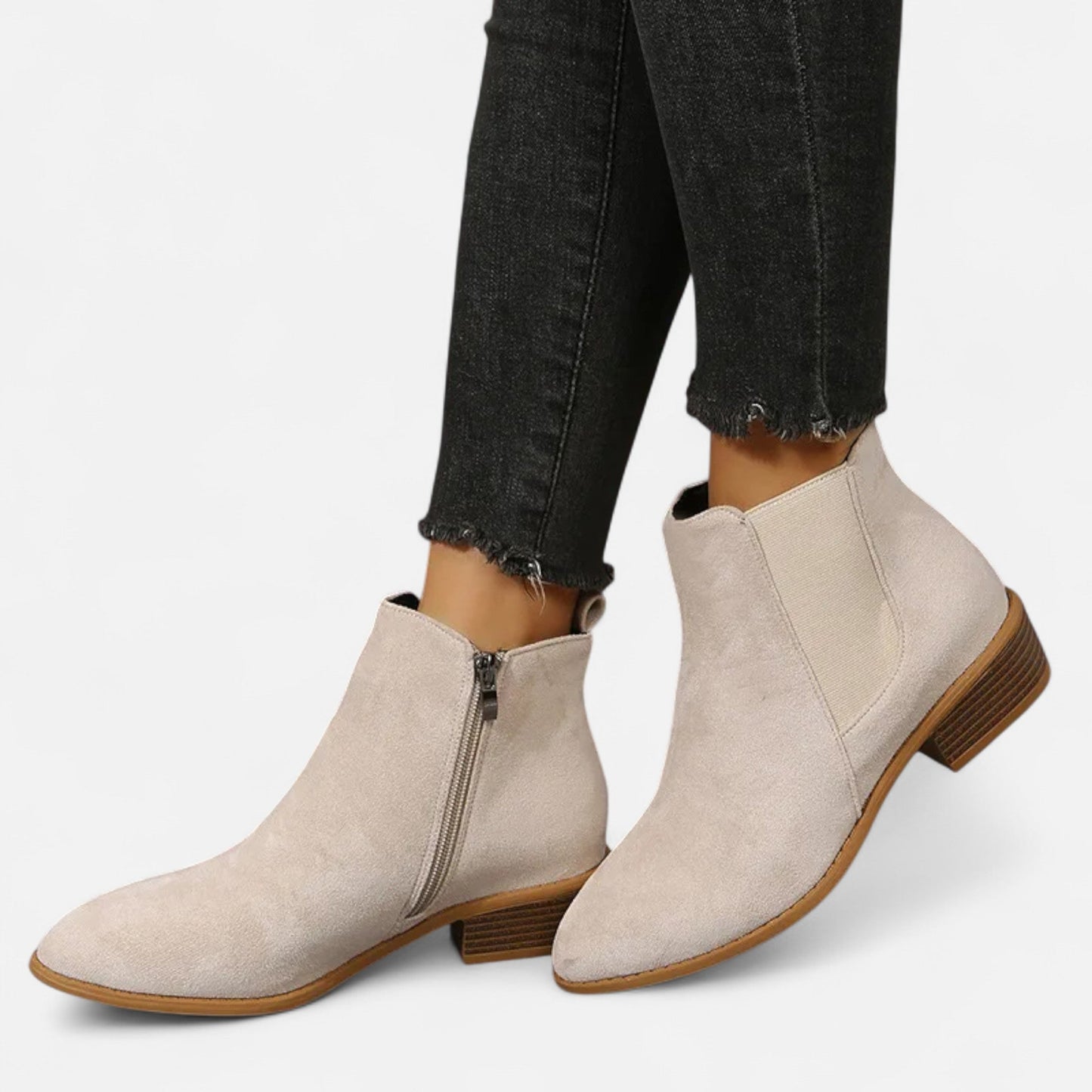 Botines Chelsea Mujer de Gamuza Tacón Medio