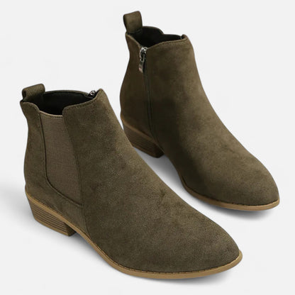 Botines Chelsea Mujer de Gamuza Tacón Medio
