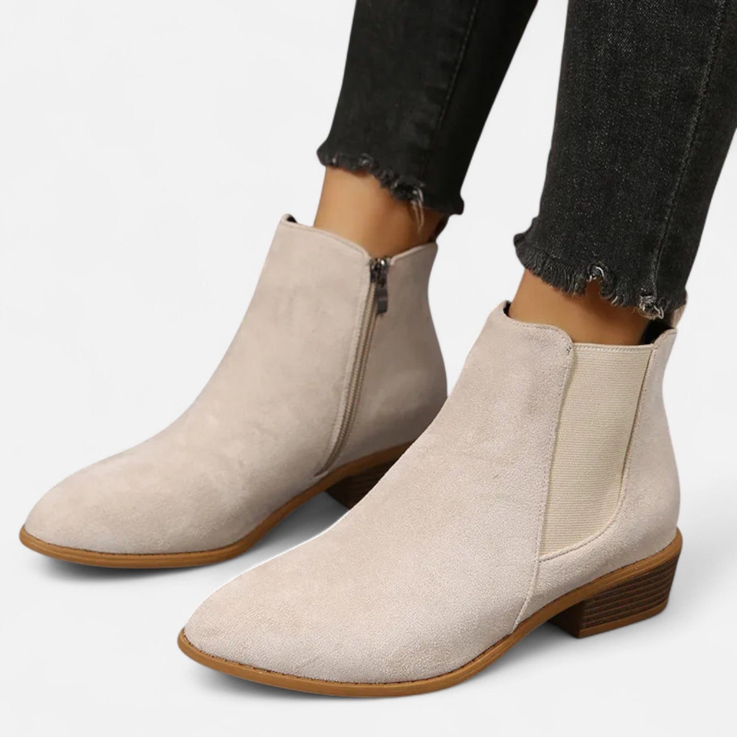 Botines Chelsea Mujer de Gamuza Tacón Medio