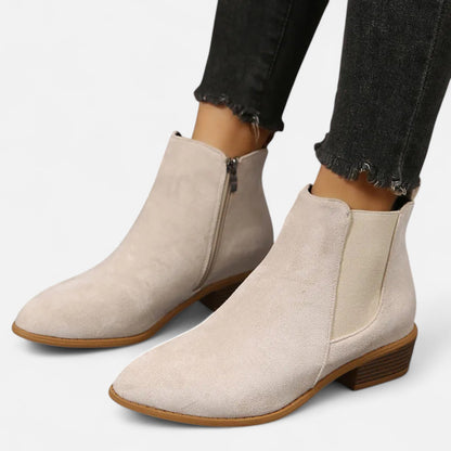 Botines Chelsea Mujer de Gamuza Tacón Medio