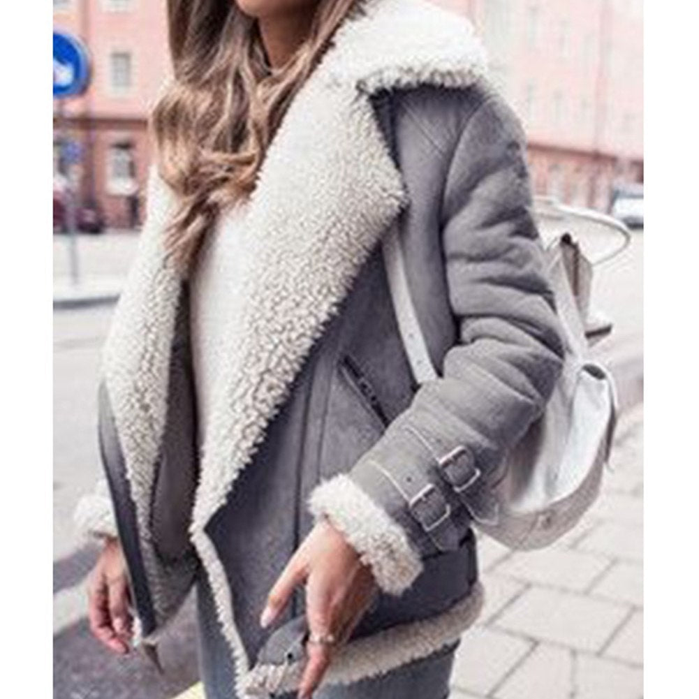 Chaqueta Mujer Gruesa Invierno Talla Grande Ajuste Comodo