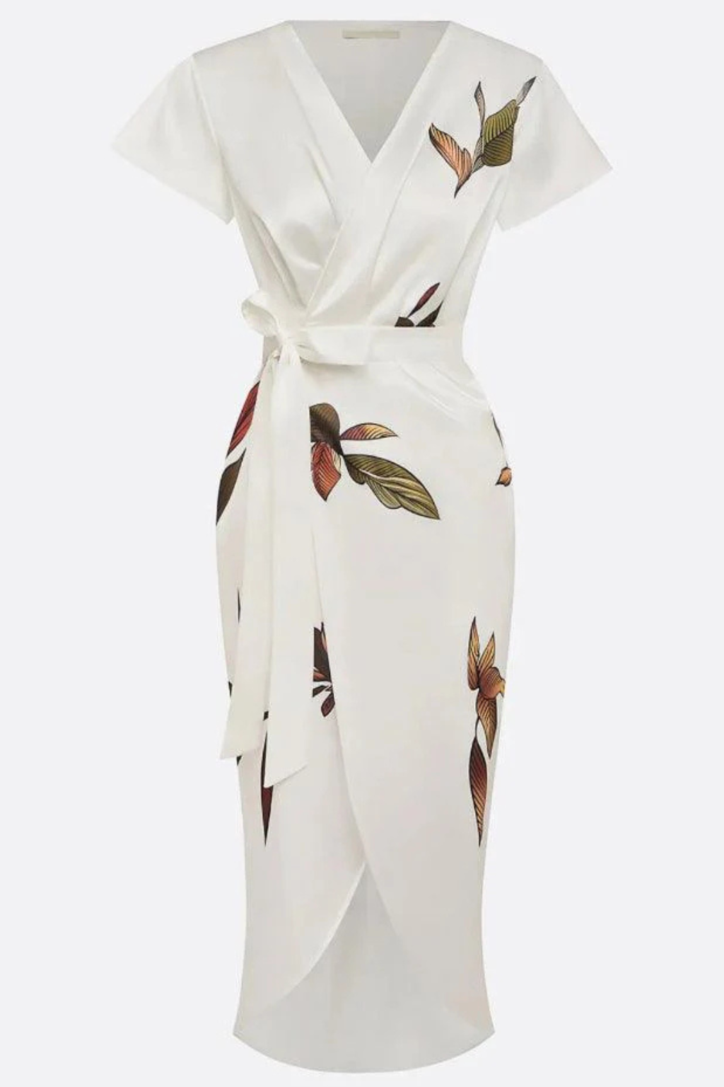 Vestido midi mujer estilo cruzado elegante