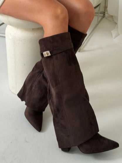 Botas mujer de piel suave y diseño cómodo cierre lateral