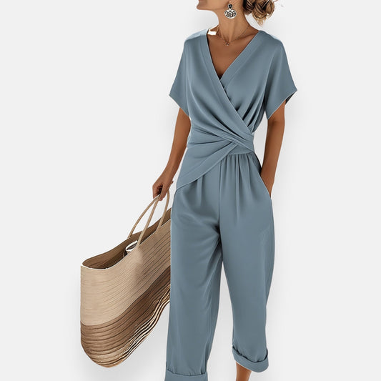 Conjunto Mujer Cruzado y Pantalón Largo Elegante - Mavetta