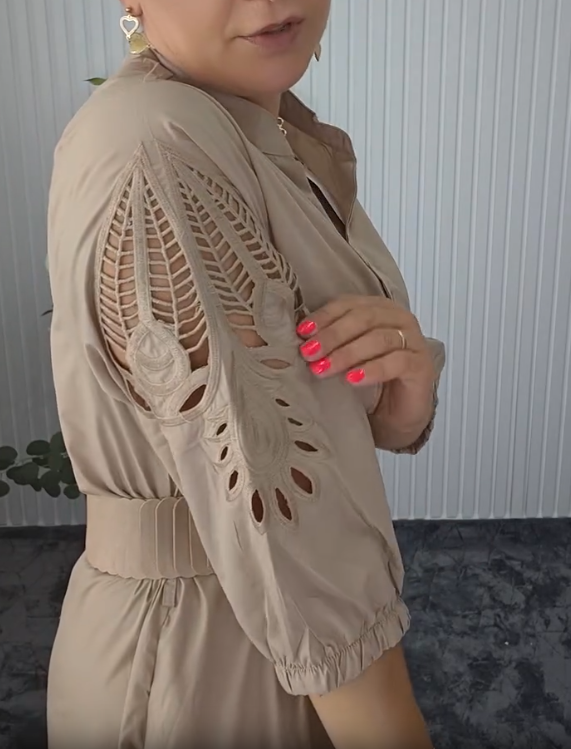 Vestido Camisero Mujer Fluido Corte Midi con Cinturón