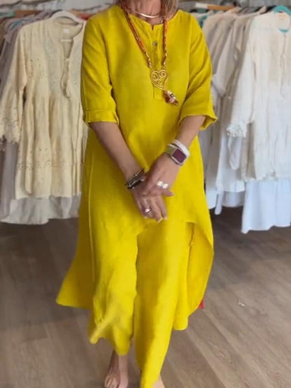 Conjunto Mujer Loungewear Túnica Oversize y Pantalón Cómodo