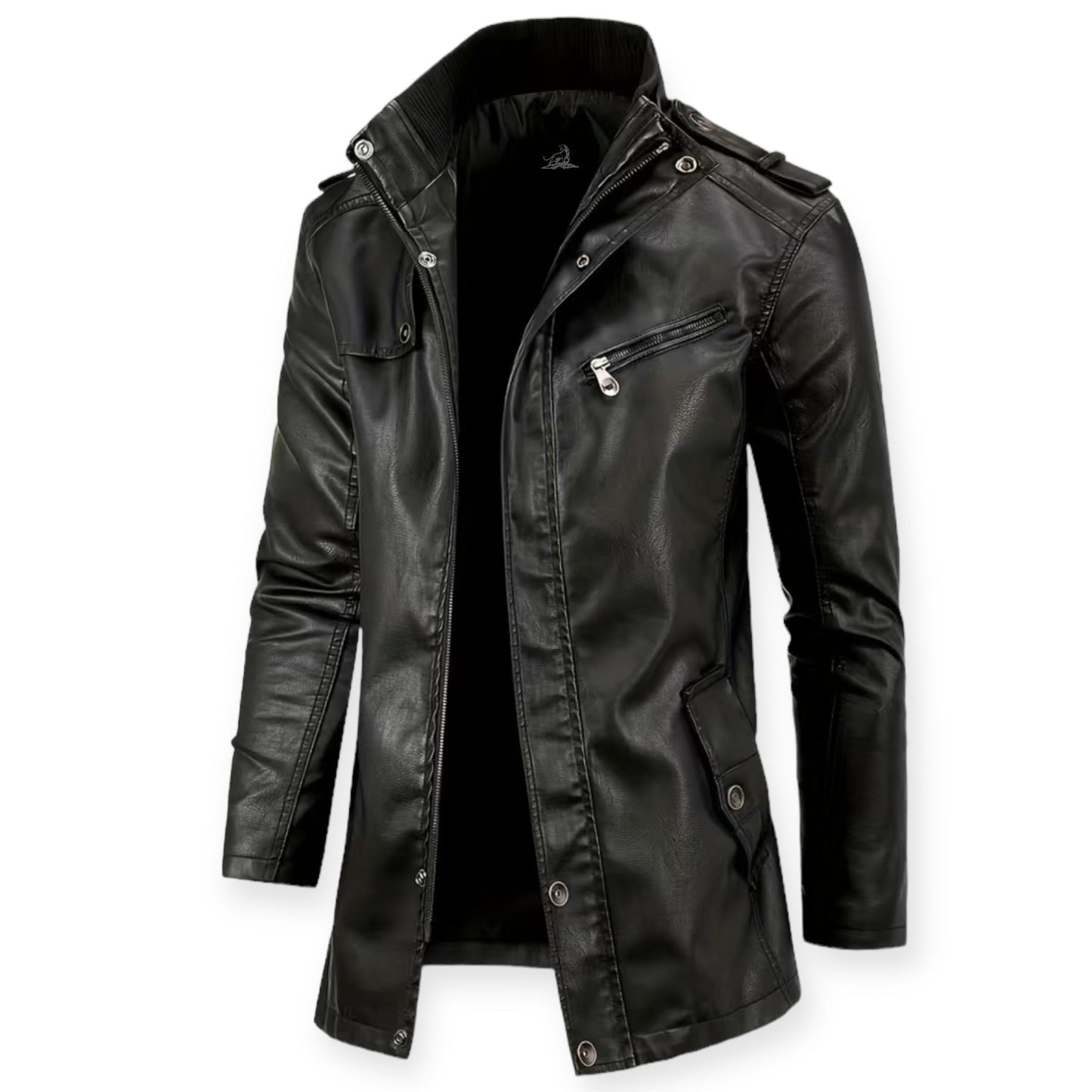 Chaqueta Hombre de Cuero con Cremallera Ajuste Regular - Mavetta