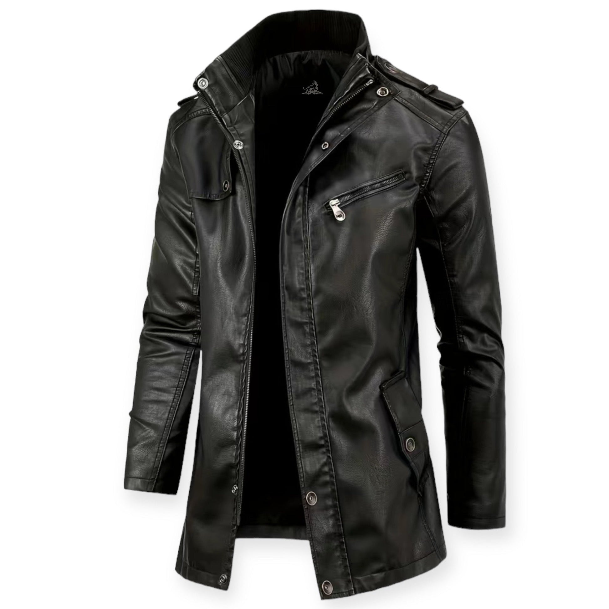 Chaqueta Hombre de Cuero con Cremallera Ajuste Regular - Mavetta