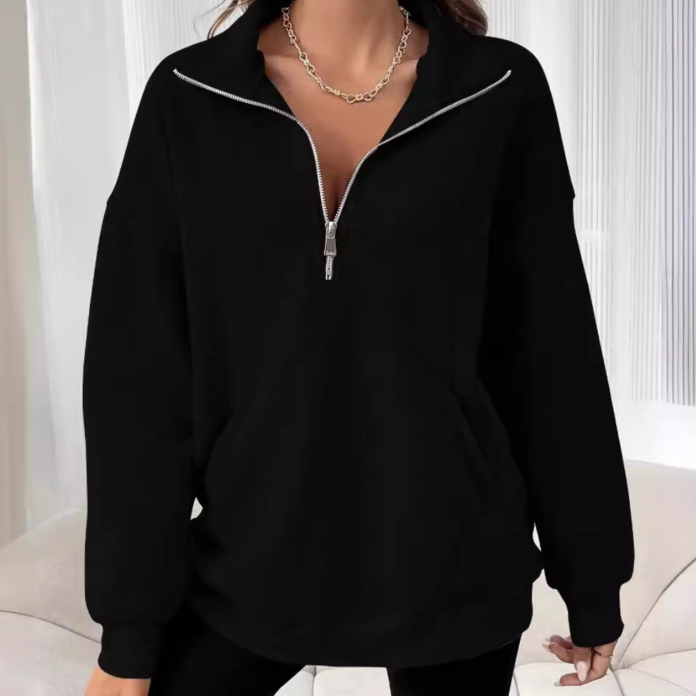 Jersey Mujer Polar con Cremallera Ajuste Regular
