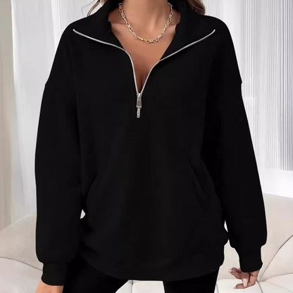 Jersey Mujer Polar con Cremallera Ajuste Regular