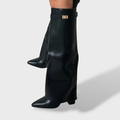 Botas Altas Mujer de Ante Clásicas Elegantes