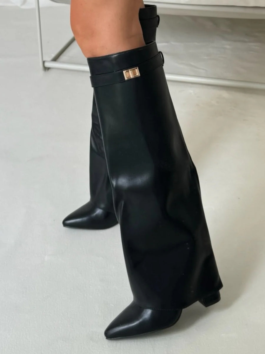 Botas mujer de piel suave y diseño cómodo cierre lateral