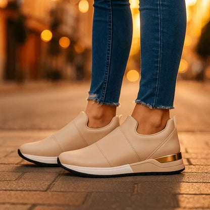 Zapatillas Mujer Deportivas Sin Cordones Suela Goma Forro Algodón