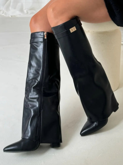 Botas mujer de piel suave y diseño cómodo cierre lateral