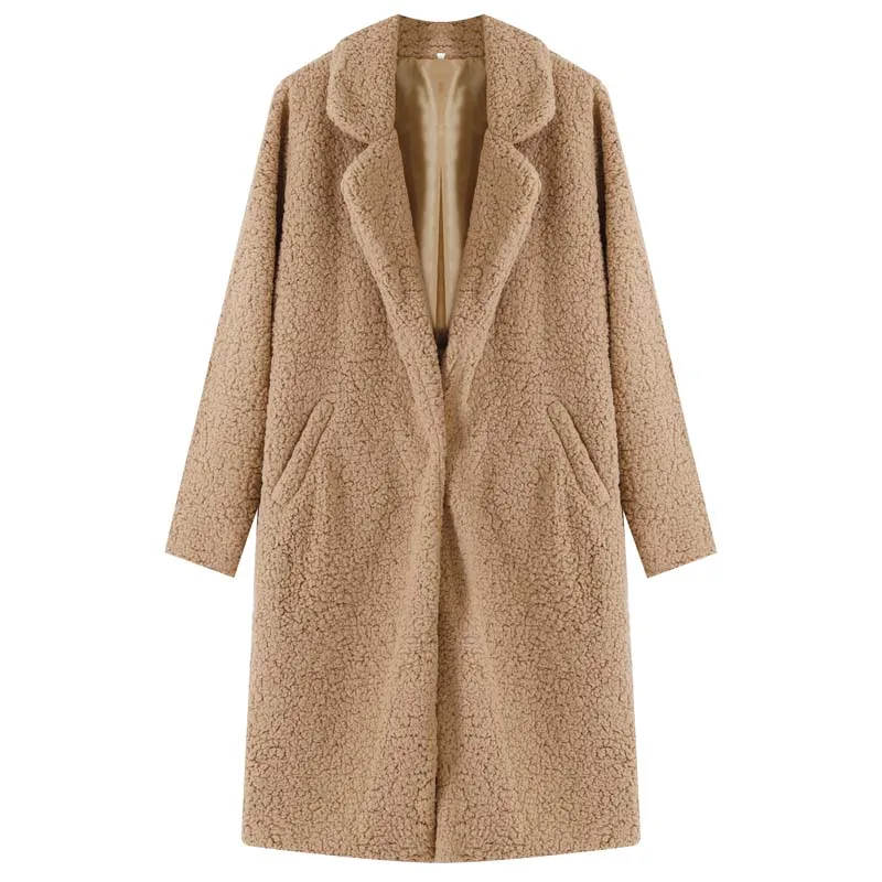 Abrigo Largo Mujer de Teddy Acolchado para Días Fríos