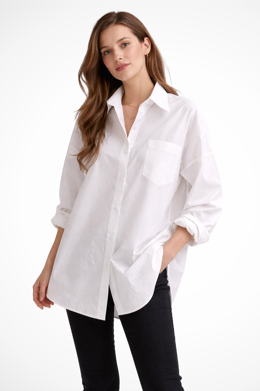 Blusa Mujer Oversized de Algodón con Botones y Manga Larga - Mavetta