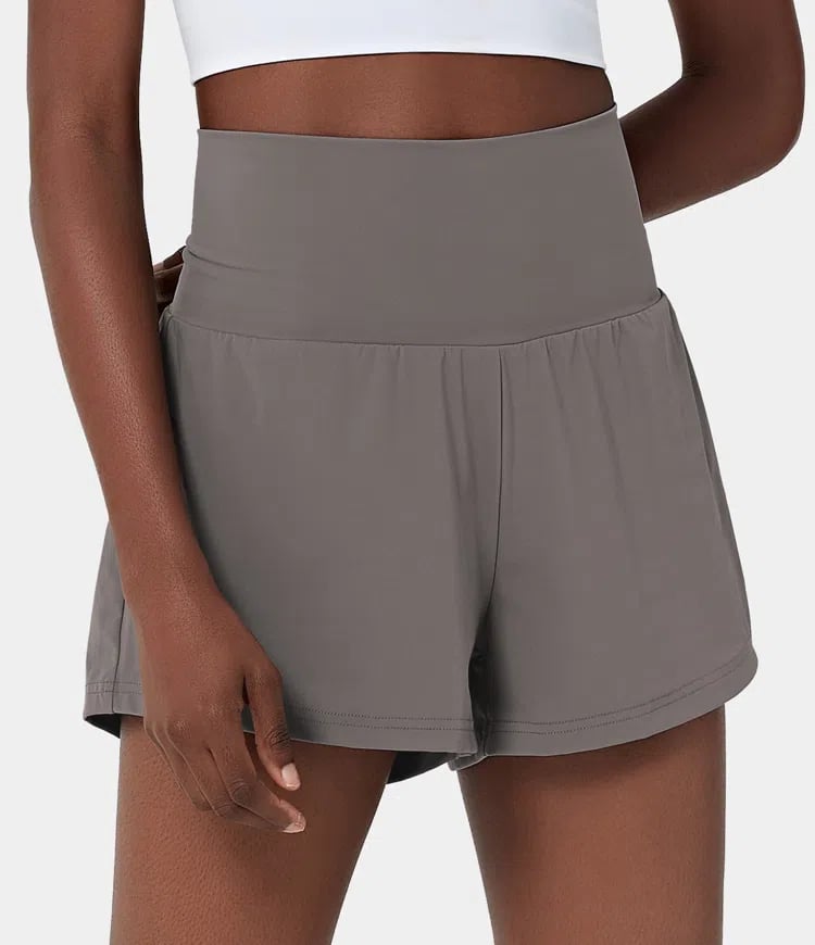 Short deportivo mujer Algodón Cintura Alta Bolsillos