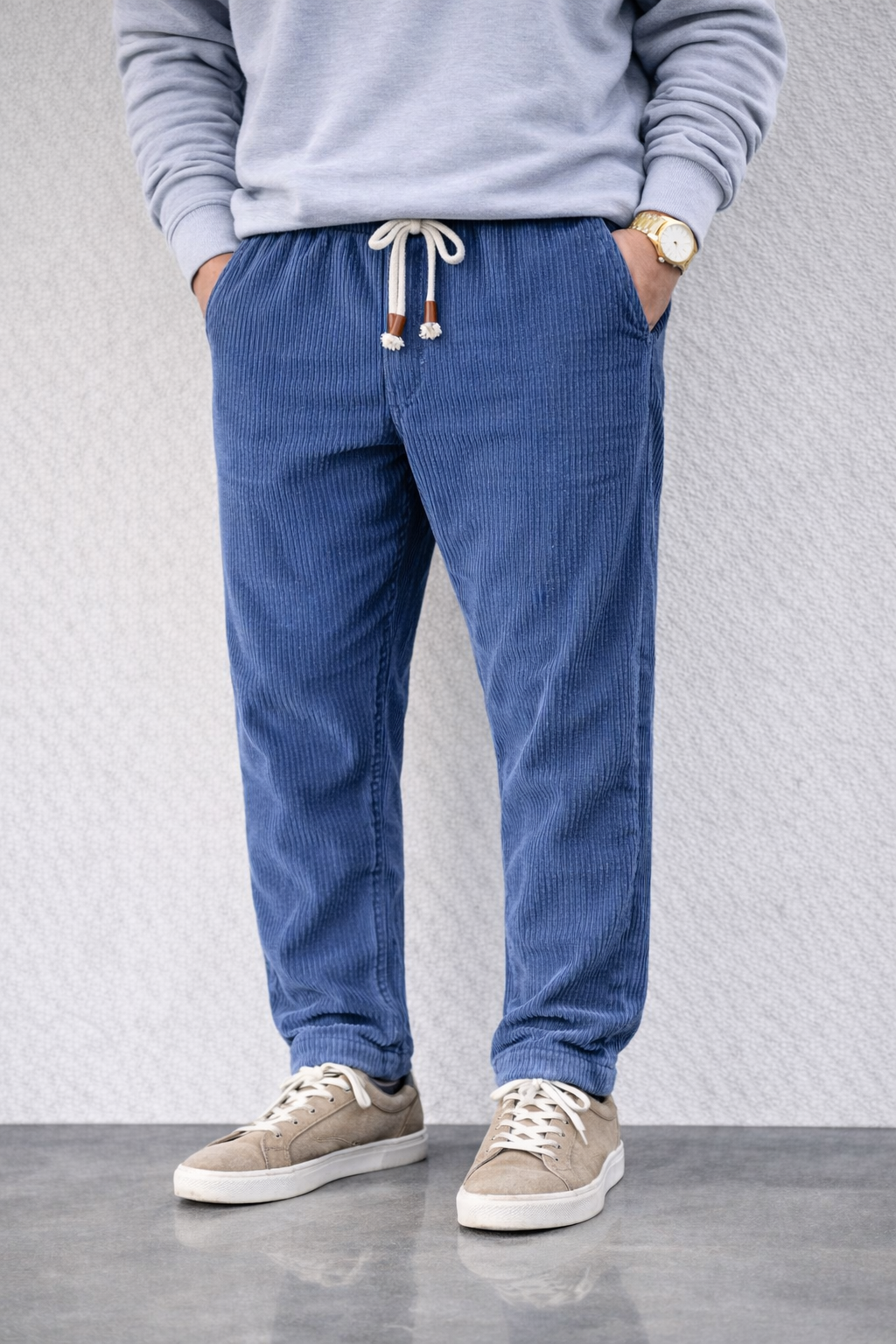 Pantalones Hombre de Pana Comodos Corte Regular