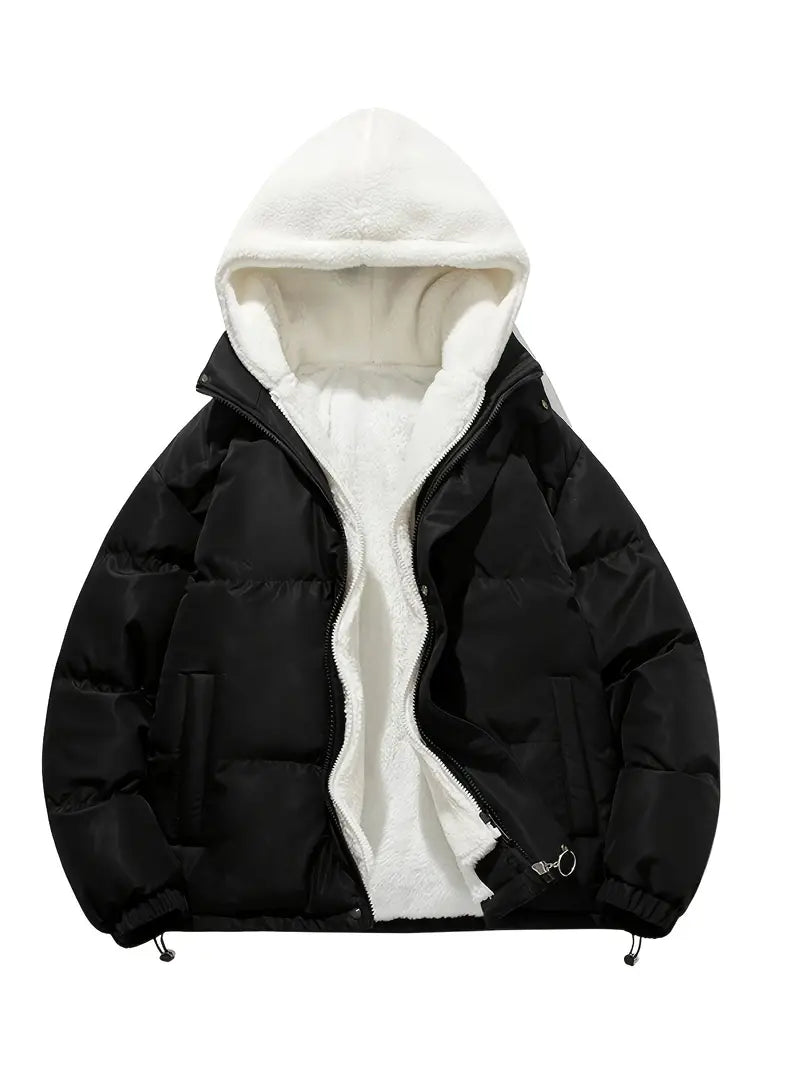Abrigo Puffer Mujer Invierno con Capucha Acolchado