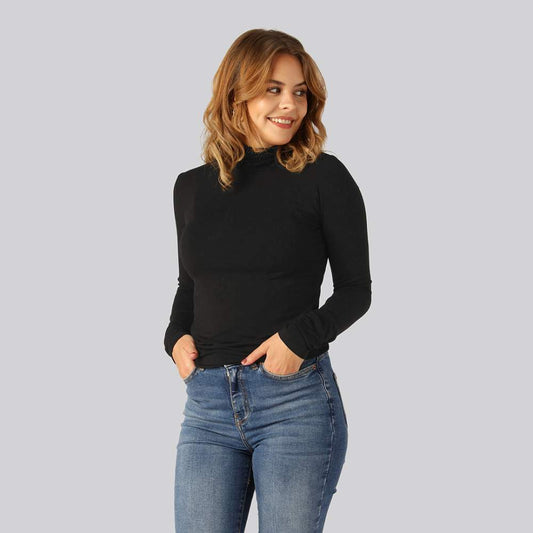 Suéter Mujer Cuello Alto Ajustado Diseño Elegante - Mavetta