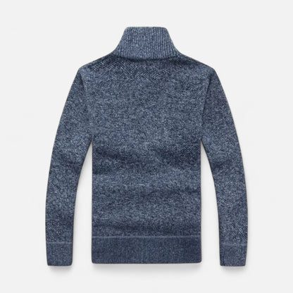Jersey hombre de tejido con cremallera invierno