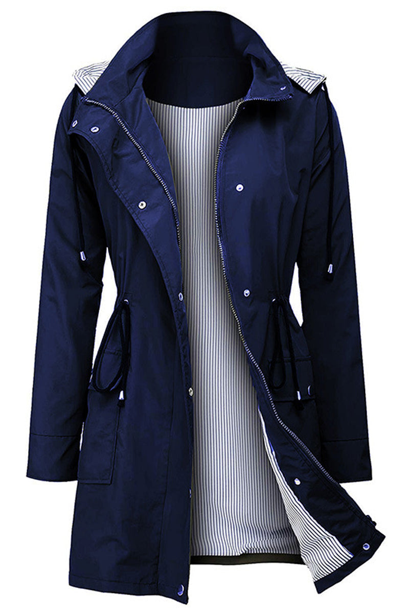 Chaqueta ligera mujer con capucha y cordón ajustable